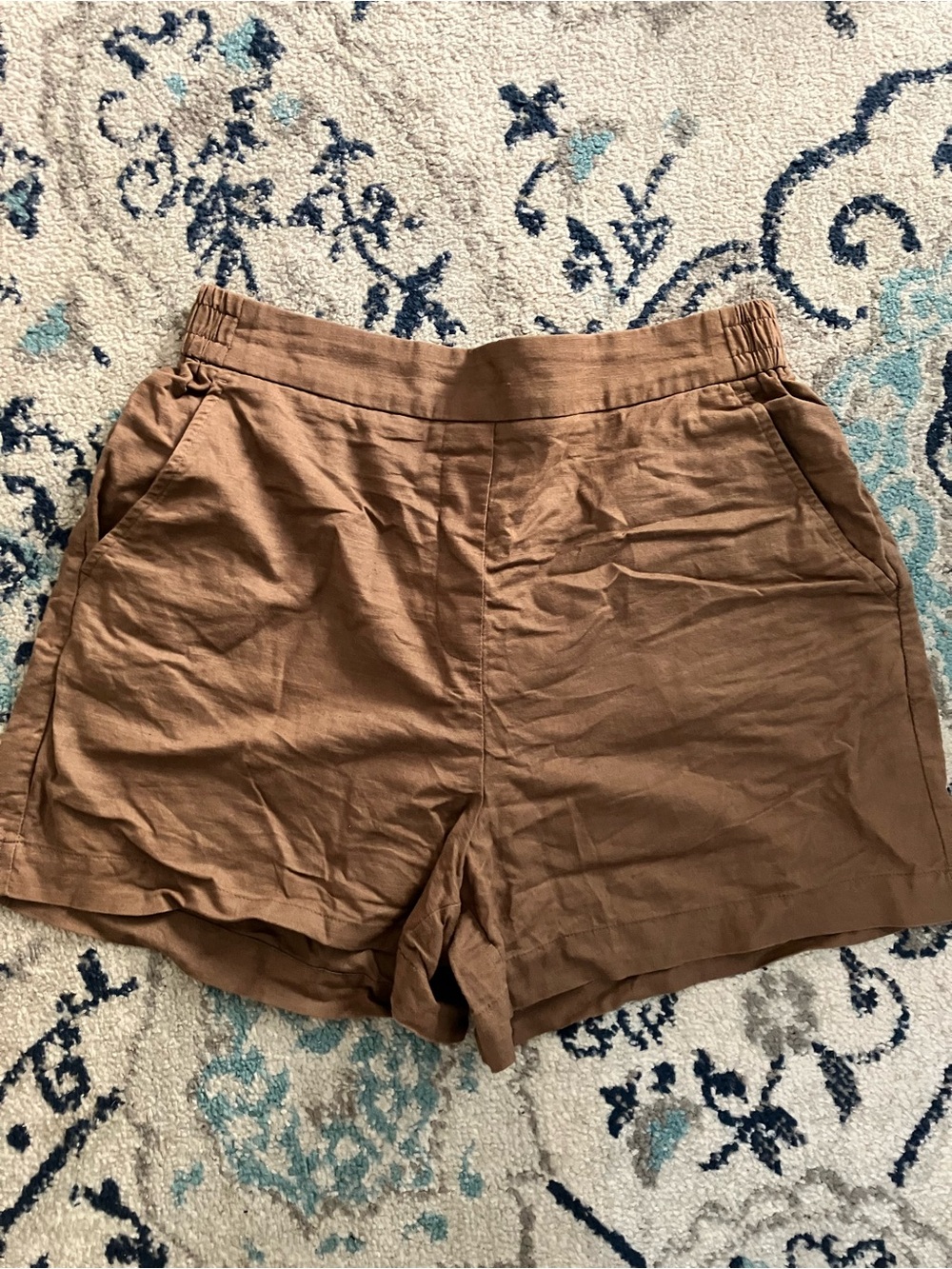 Tart Women's Brown Elastic-Waist Bermuda Shorts